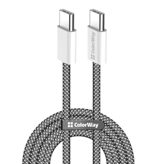 USB-C data- og ladekabel - USB-C ColorWay CW-CBPDCC061, 60W, 1m, Svart