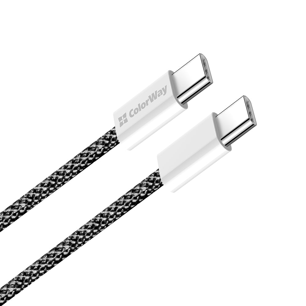 USB-C data- og ladekabel - USB-C ColorWay CW-CBPDCC061, 60W, 1m, Svart