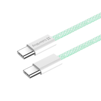 USB-C data- og ladekabel - USB-C ColorWay CW-CBPDCC061, 60W, 1m, Grønn