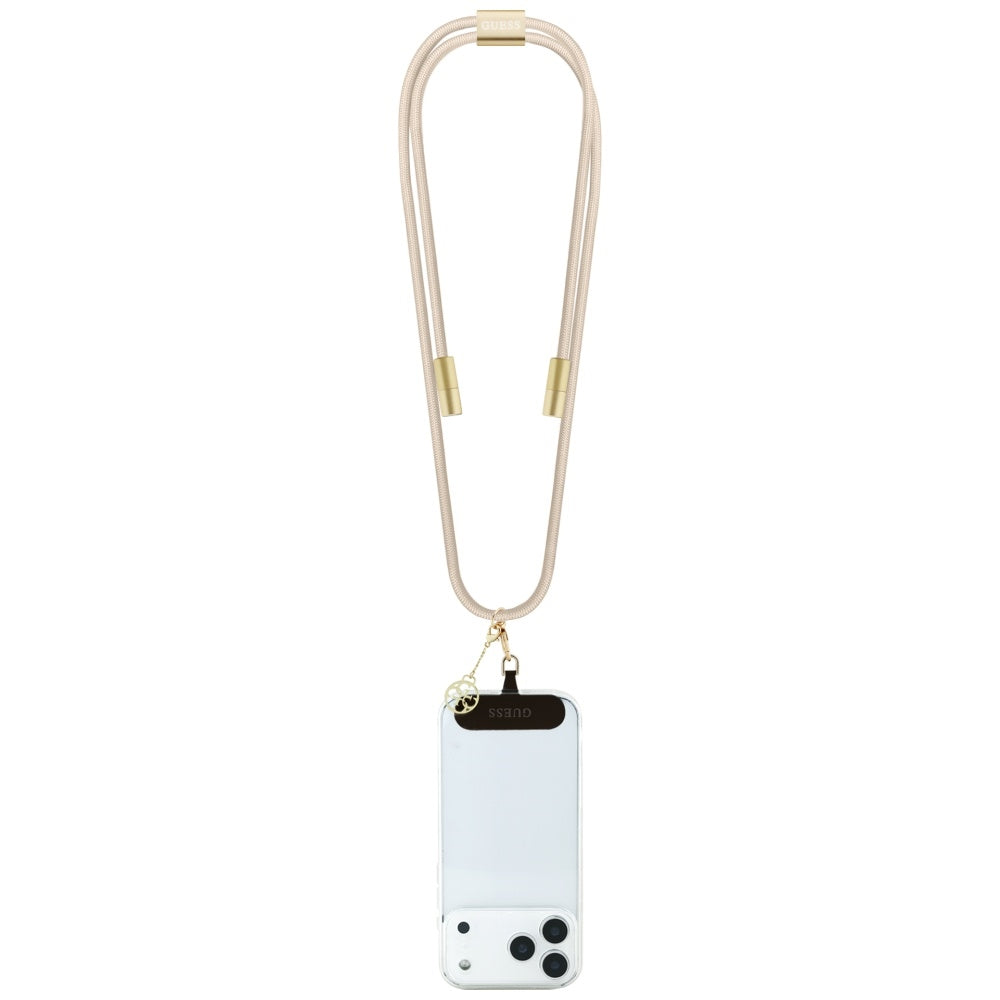 USB-C til USB-C data- og ladekabel Guess CBDY 4G Charm, 100W, 1,5m, Beige