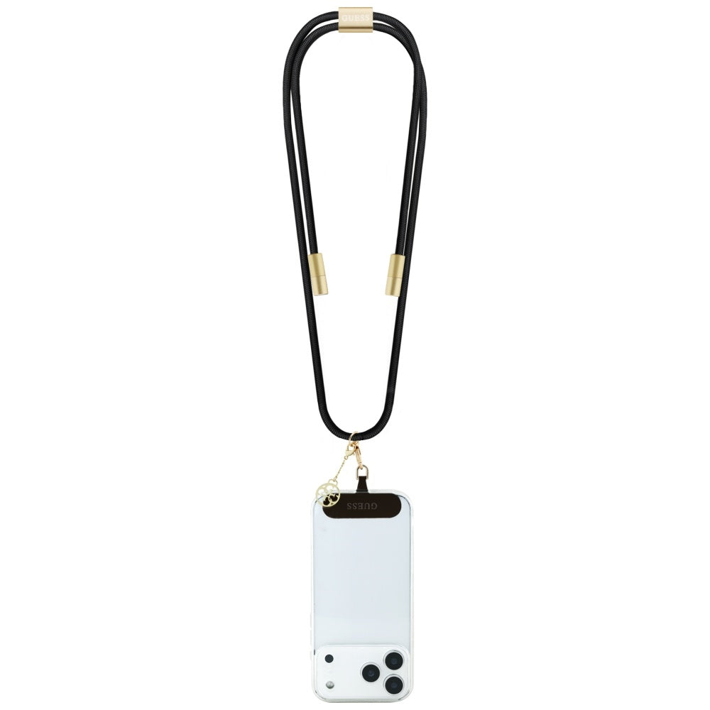 USB-C til USB-C data- og ladekabel Guess CBDY 4G Charm, 100W, 1.5m, Svart