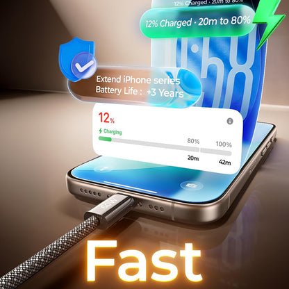 USB-C data- og ladekabel - USB-C Lisen, 60W, sett med 5 stykker (2 x 1m, 2 x 2m, 1 x 3m), Svart YL0123070010