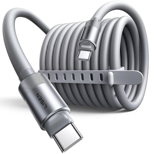 USB-C Data- og ladekabel - USB-C Lisen L115, 100W, 3m, Grå YL0126010031