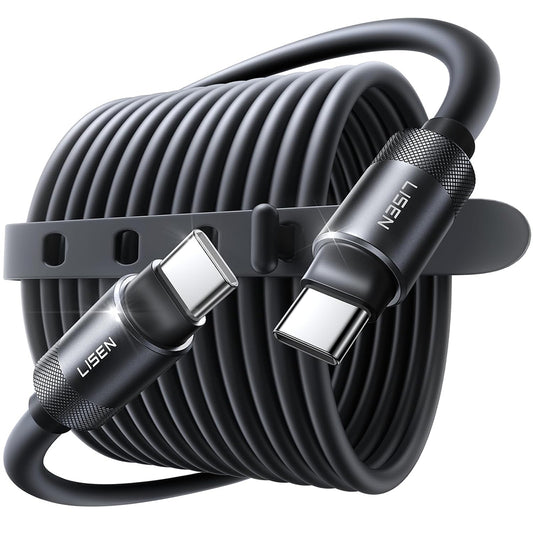 Data- og ladekabel USB-C - USB-C Lisen L115, 100W, 3m, Svart YL0125040001