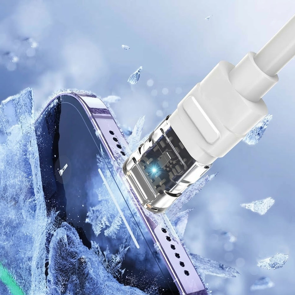 Data- og ladekabel USB-C - USB-C Lito LD05, 60W, 1m, Hvit