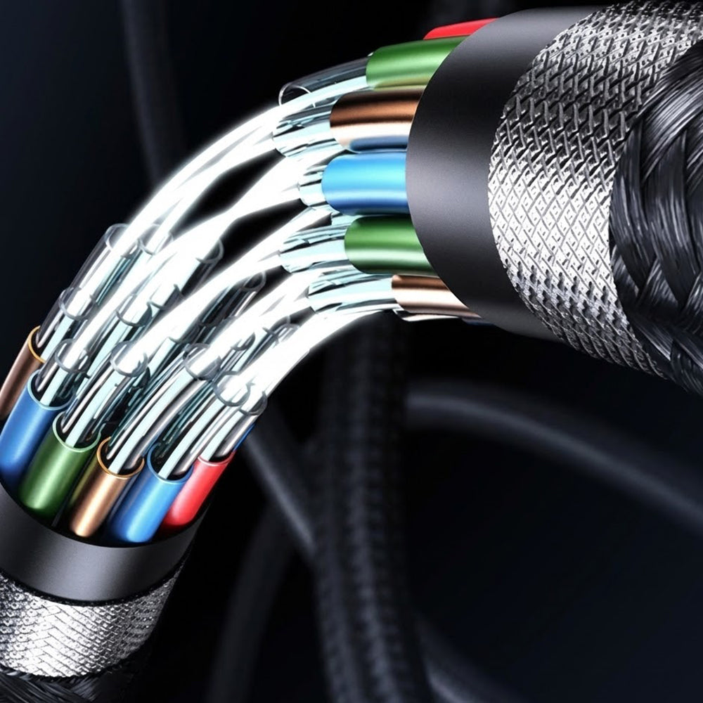 Data- og ladekabel USB-C - USB-C Lito LD15 Display, 60W, 1m, Svart