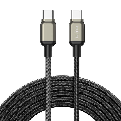 USB-C data- og ladekabel - USB-C Lito LD17, 100W, 1m, Svart