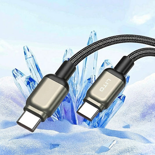 USB-C data- og ladekabel - USB-C Lito LD17, 100W, 1m, Svart