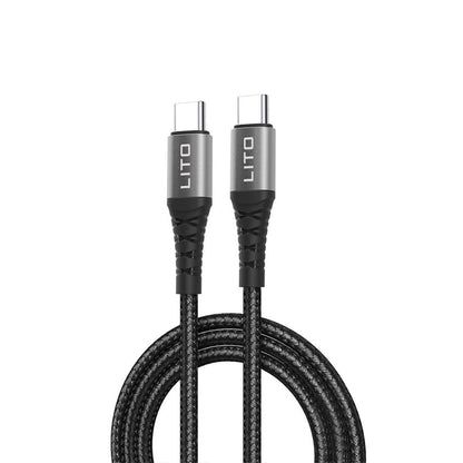USB-C data- og ladekabel - USB-C Lito LD22CC, 60W, 2m, Svart