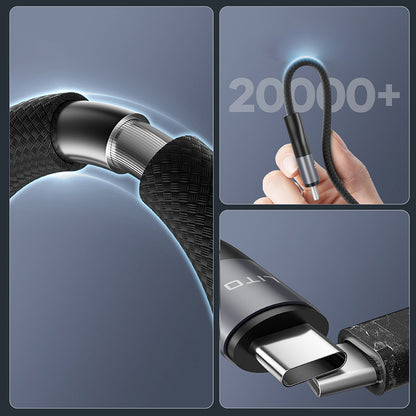 Data- og ladekabel USB-C - USB-C Lito LD25CC, 100W, 2m, Grå