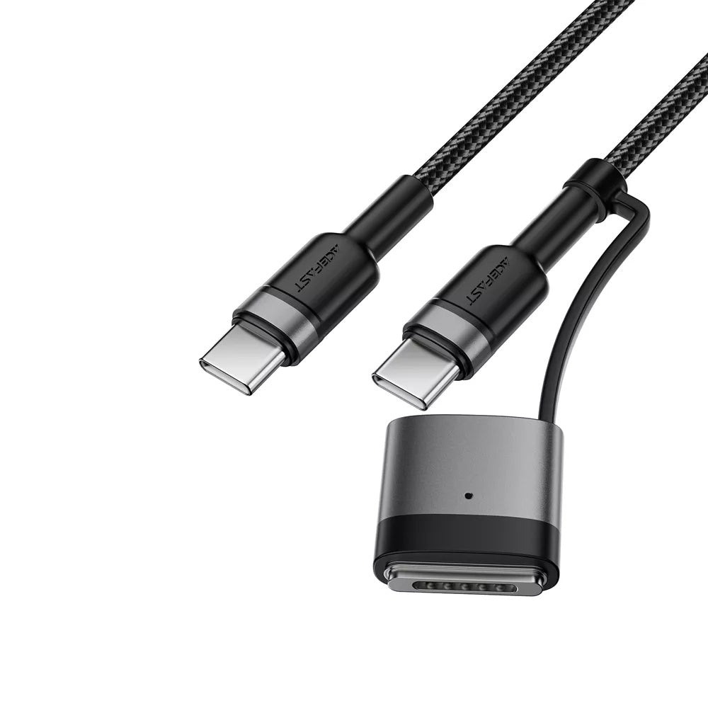 Acefast Ladekabel, USB-C - USB-C / MagSafe 3, 240W, 1.2m, Svart