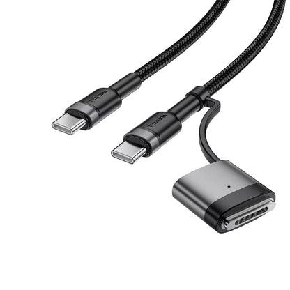 Acefast Ladekabel, USB-C - USB-C / MagSafe 3, 240W, 1.2m, Svart