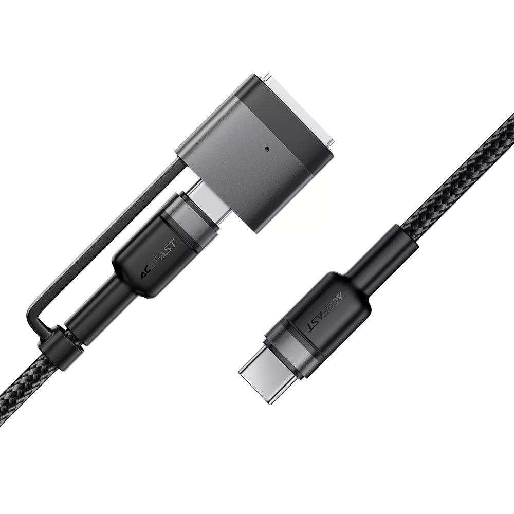 Acefast Ladekabel, USB-C - USB-C / MagSafe 3, 240W, 1.2m, Svart