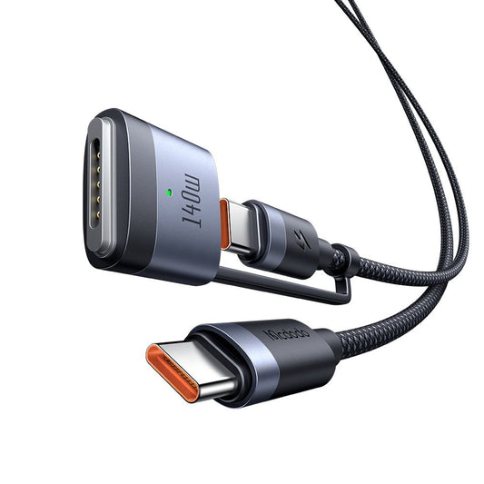 McDodo CA-0140 Ladekabel, USB-C - USB-C / MagSafe 3, 240W, 2m, Svart