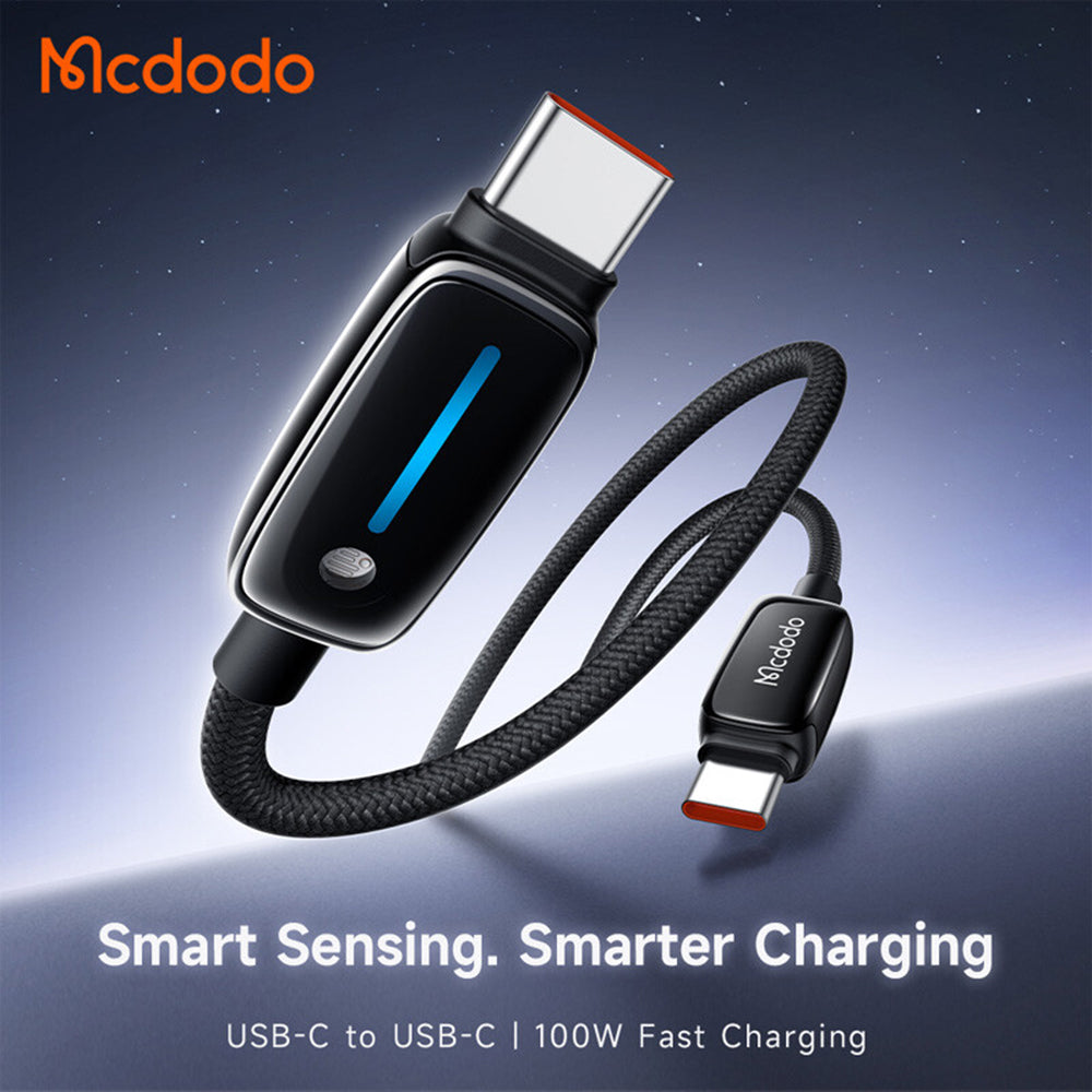 USB-C data- og ladekabel - USB-C McDodo CA-0100, 100W, 1.2m, Svart