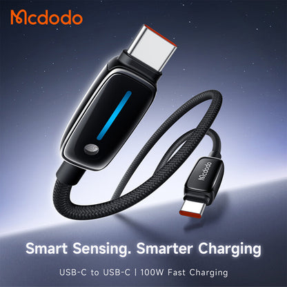 USB-C data- og ladekabel - USB-C McDodo CA-0100, 100W, 1.2m, Svart