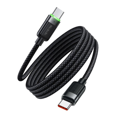 USB-C data- og ladekabel - USB-C McDodo CA-2000 Self Winding, 60W, 1.2m, Svart