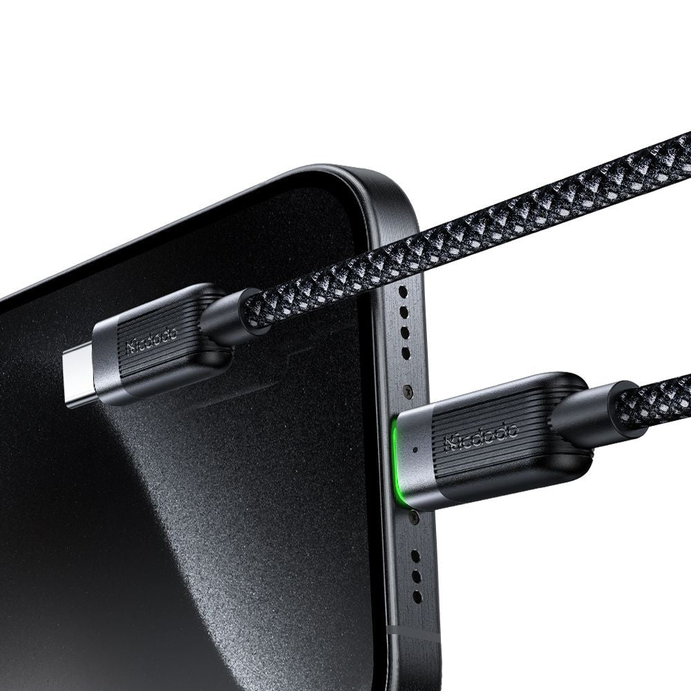 USB-C data- og ladekabel - USB-C McDodo CA-2000 Self Winding, 60W, 1.2m, Svart