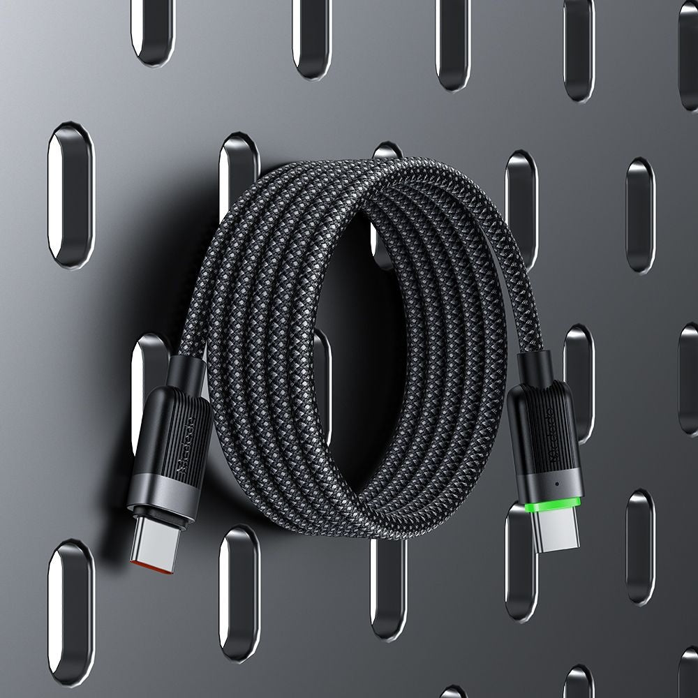 USB-C data- og ladekabel - USB-C McDodo CA-2000 Self Winding, 60W, 1.2m, Svart
