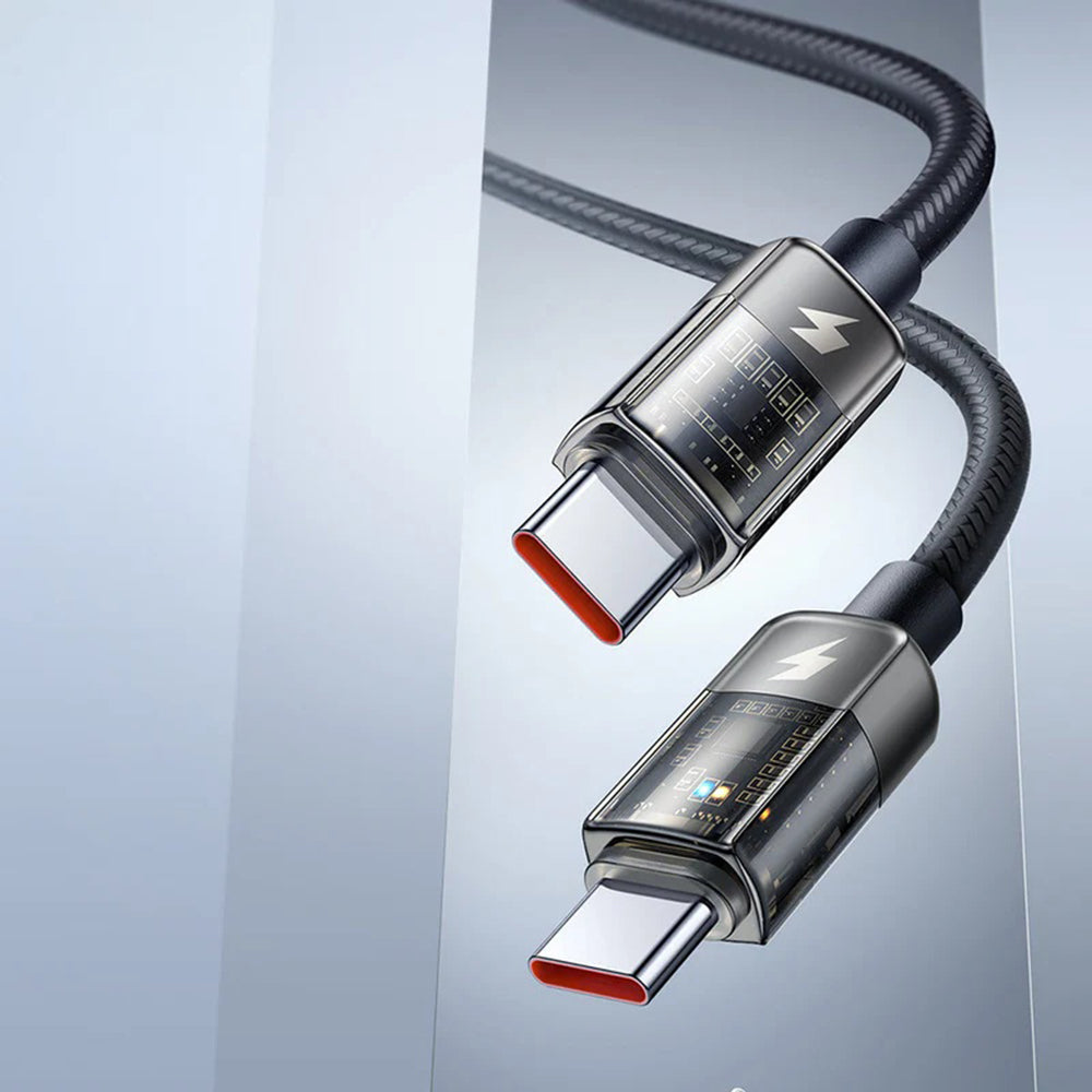 USB-C data- og ladekabel - USB-C McDodo CA-2840 Auto Power Off, 100W, 1.2m, Svart