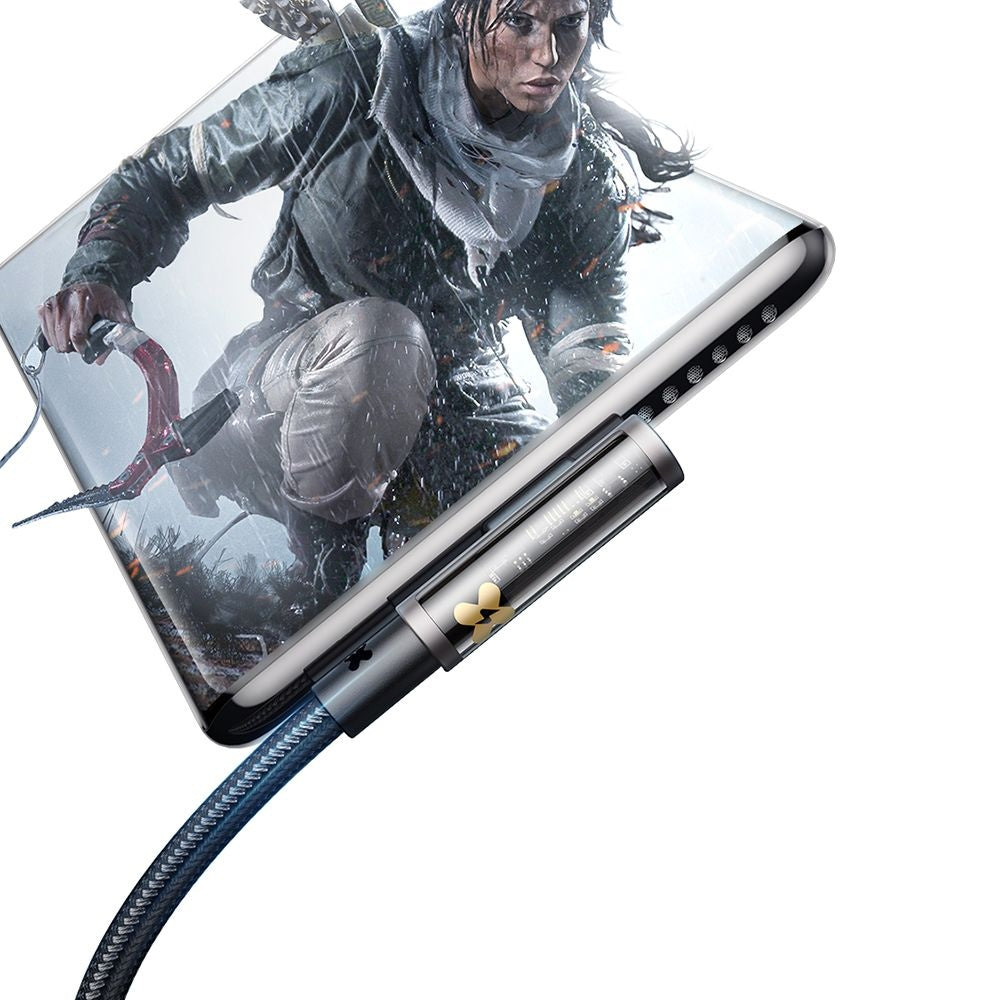 Data- og ladekabel USB-C - USB-C McDodo CA-3400 Angled, 100W, 1.2m, Svart