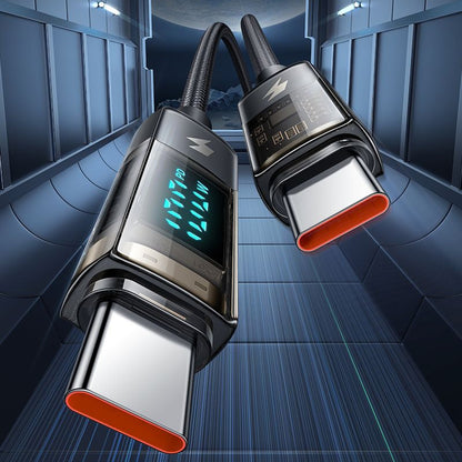 USB-C data- og ladekabel - USB-C McDodo CA-3610 Display Auto Power Off, 100W, 1.2m, Svart