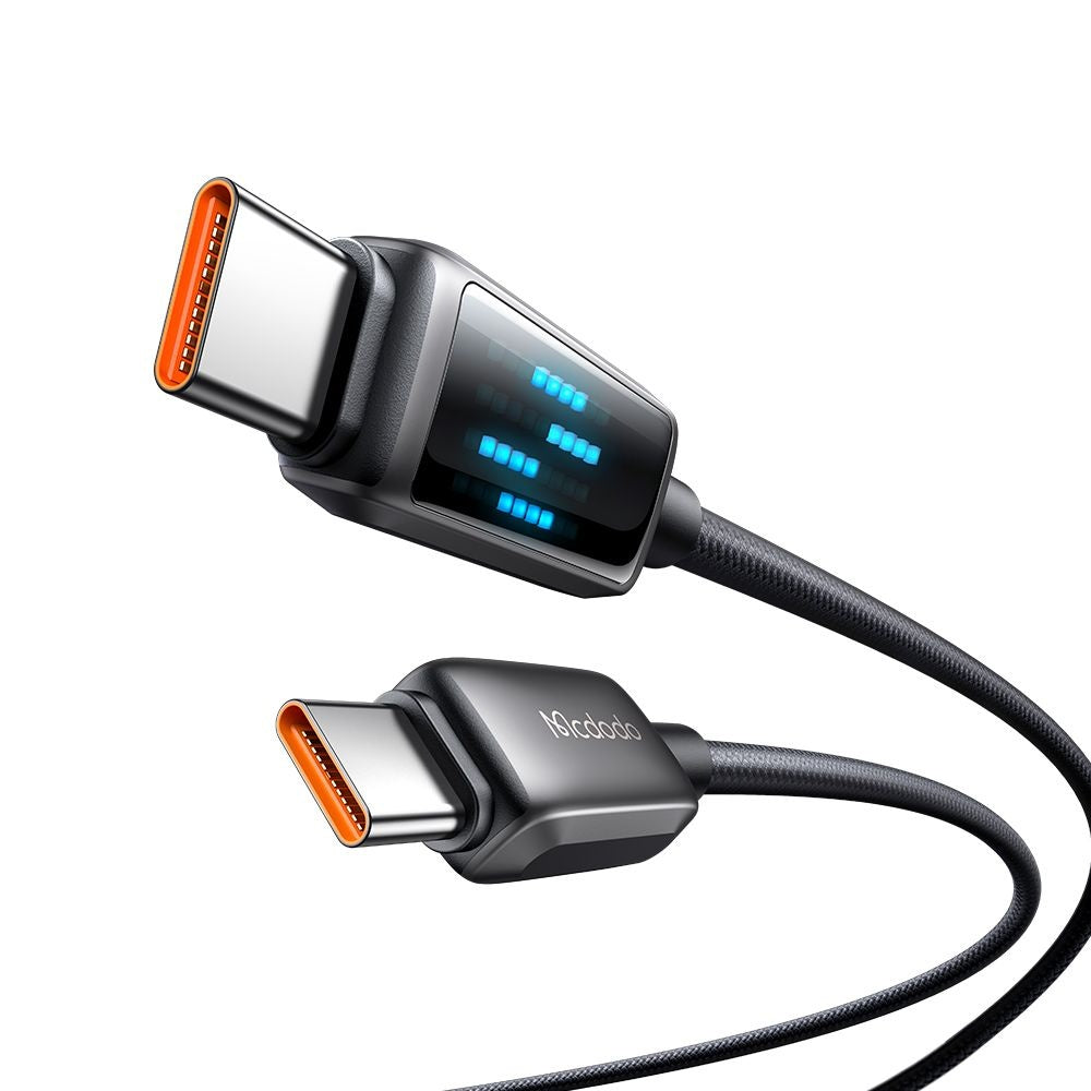 USB-C til USB-C data- og ladekabel McDodo CA-4250 Display, 100W, 1.2m, Svart