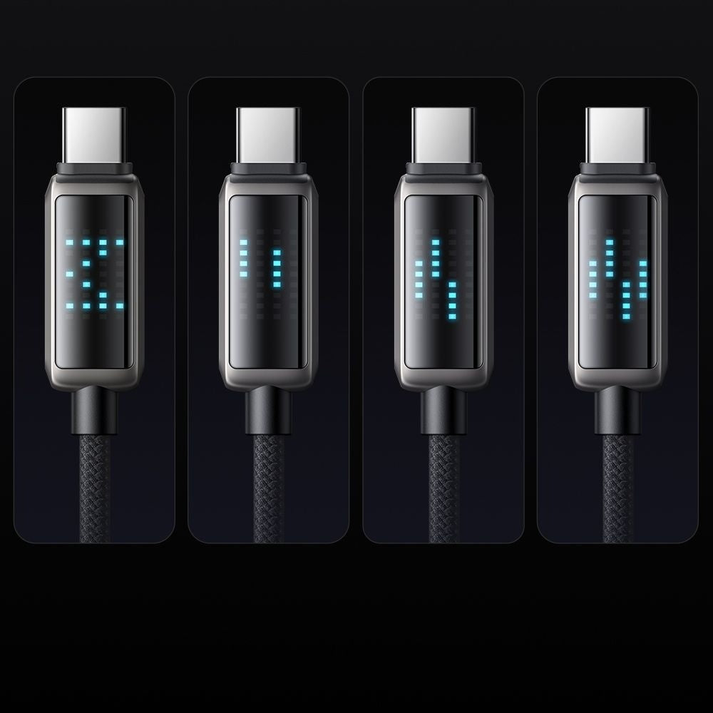 USB-C til USB-C data- og ladekabel McDodo CA-4250 Display, 100W, 1.2m, Svart