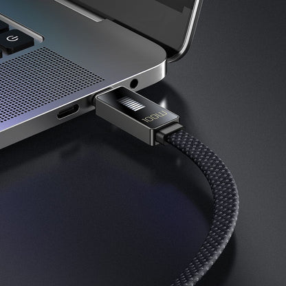 USB-C til USB-C data- og ladekabel McDodo CA-4470 Rythm Display, 100W, 1.2m, Svart