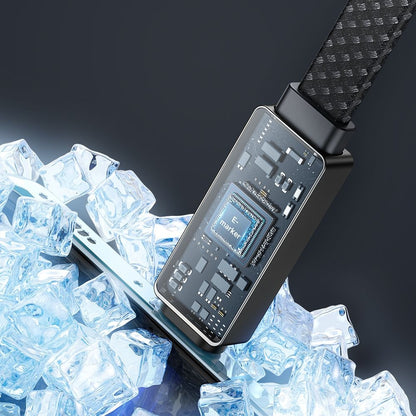 USB-C til USB-C data- og ladekabel McDodo CA-4470 Rythm Display, 100W, 1.2m, Svart