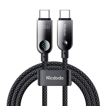 USB-C - USB-C McDodo CA-4780 Display data- og ladekabel, 60W, 1.2m, Svart