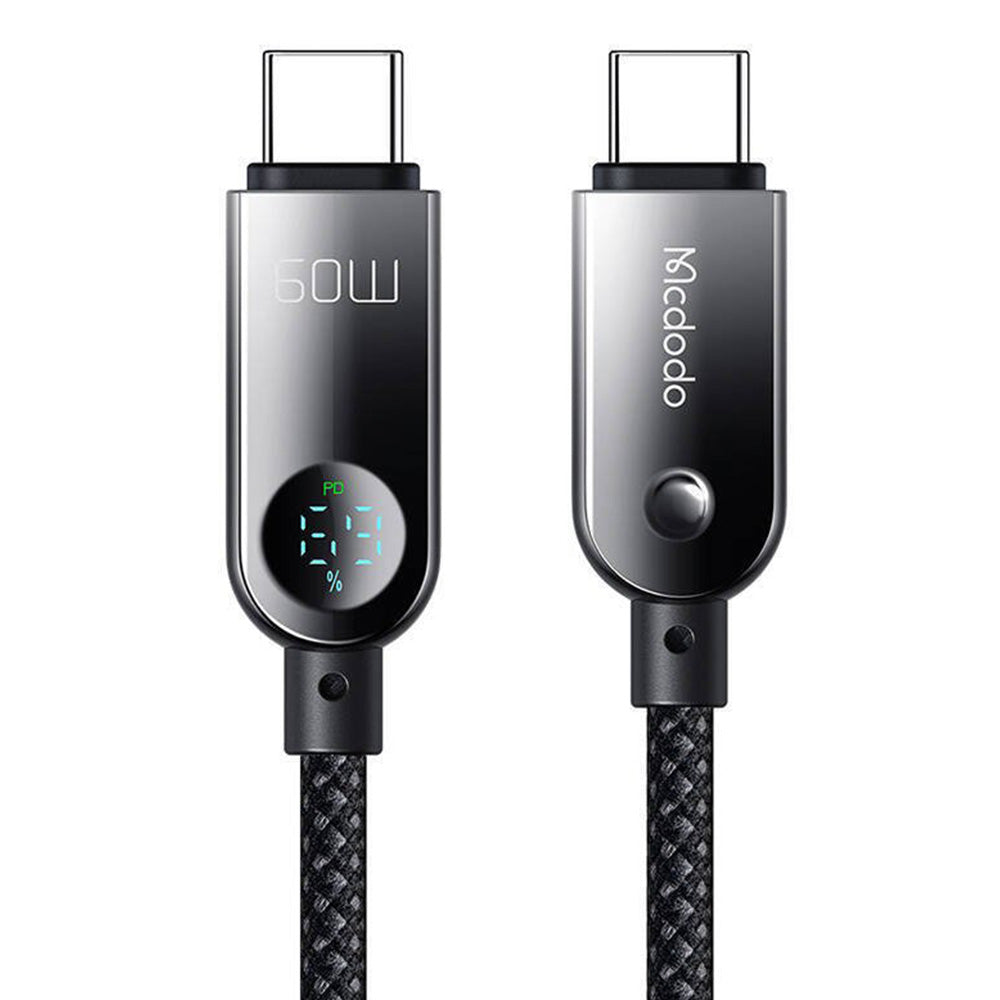USB-C - USB-C McDodo CA-4780 Display data- og ladekabel, 60W, 1.2m, Svart