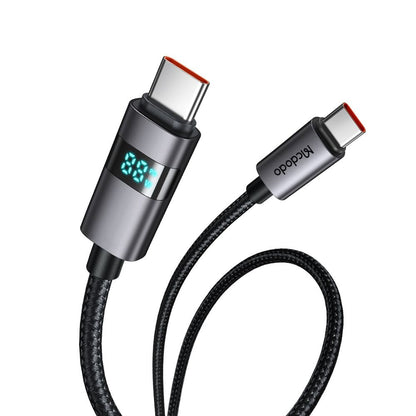 Data- og ladekabel USB-C - USB-C McDodo CA-5610 Display, 100W, 1.2m, Svart