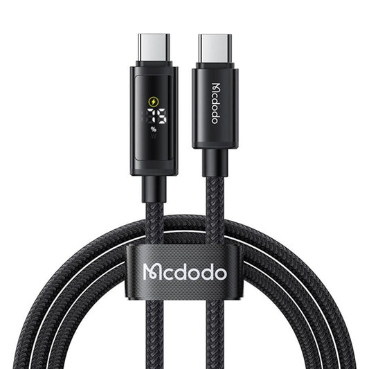 USB-C til USB-C data- og ladekabel McDodo CA-8000 Display, 100W, 1.2m, Svart