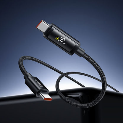 USB-C til USB-C data- og ladekabel McDodo CA-8000 Display, 100W, 1.2m, Svart