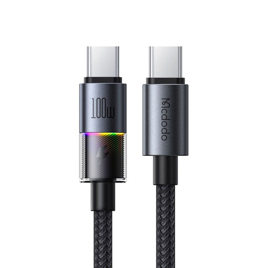 Data- og ladekabel USB-C - USB-C McDodo CA-8200 Colorful, 100W, 1.2m, Svart