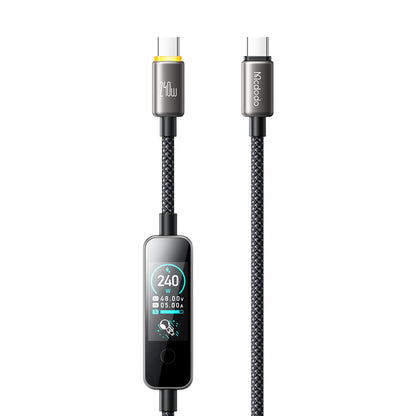 USB-C Data- og ladekabel - USB-C McDodo CA-8750 Display, 240W, 1,2m, svart
