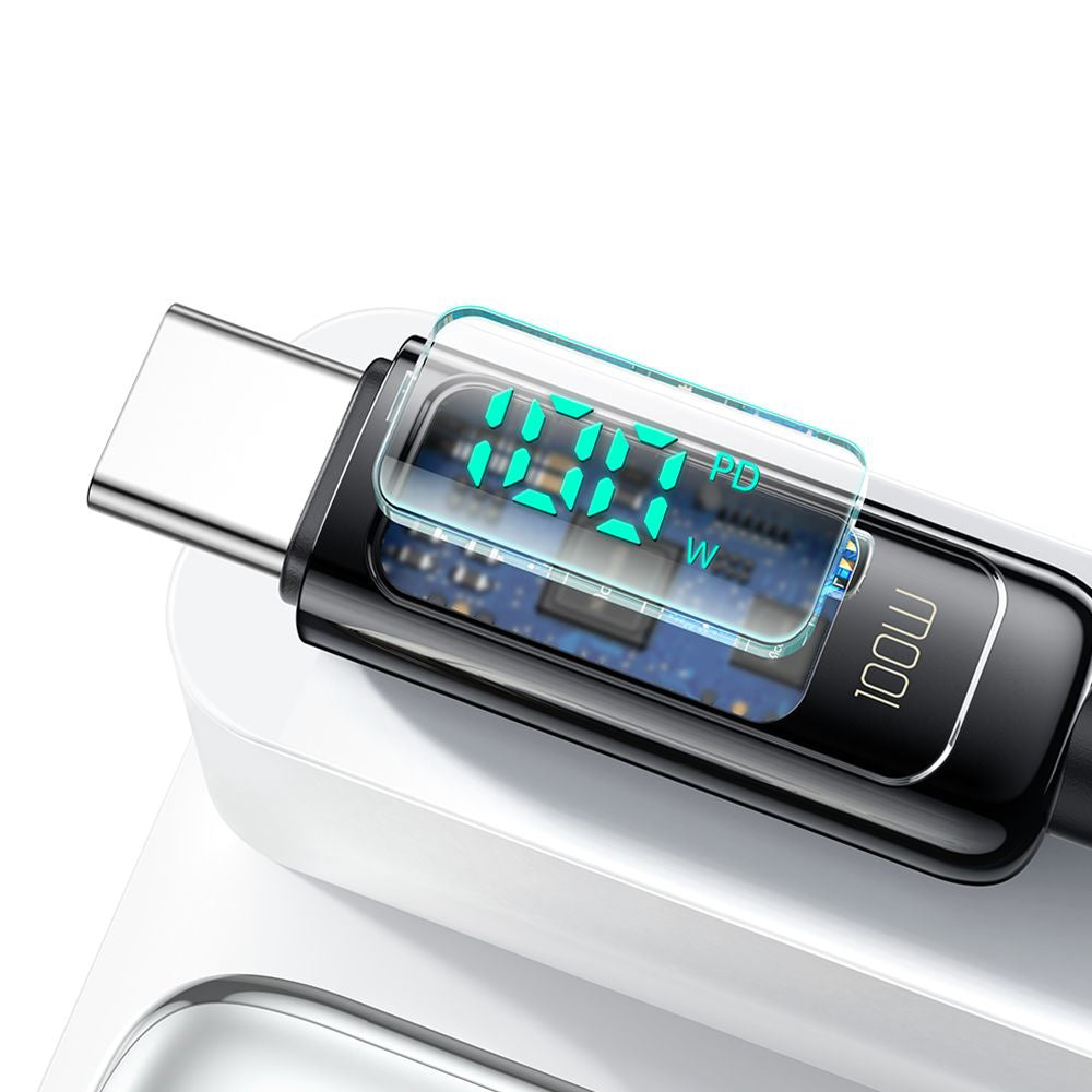 Data- og ladekabel USB-C - USB-C McDodo CA-8820 Display, 100W, 1.2m, Svart