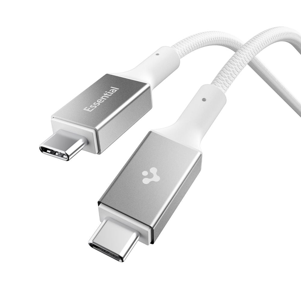 USB-C data- og ladekabel - USB-C Spigen EB10010CC, 100W, 1m, Hvit
