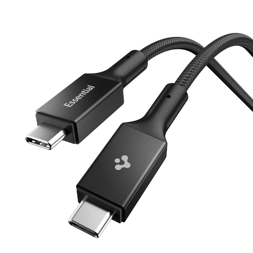 Data- og ladekabel USB-C - USB-C Spigen EB10010CC, 100W, 1m, Svart