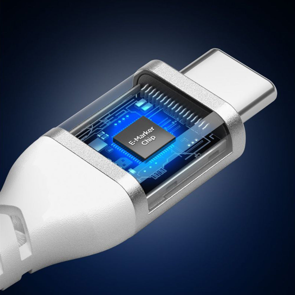 USB-C Data- og Ladekabel - USB-C Spigen EB10010CCA, 100W, 1m, Hvit ACA11102