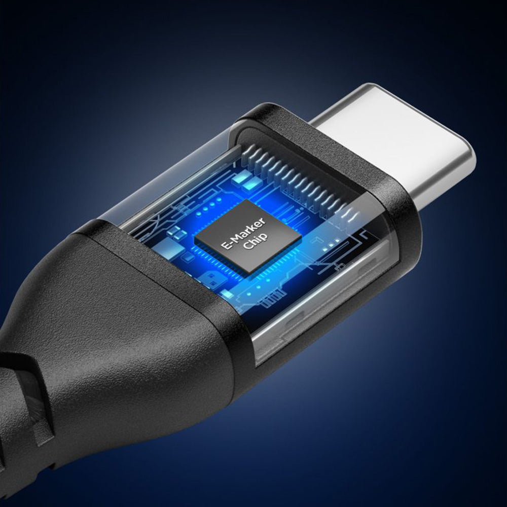 Data- og ladekabel USB-C - USB-C Spigen EB10010CCA, 100W, 1m, Svart ACA11103