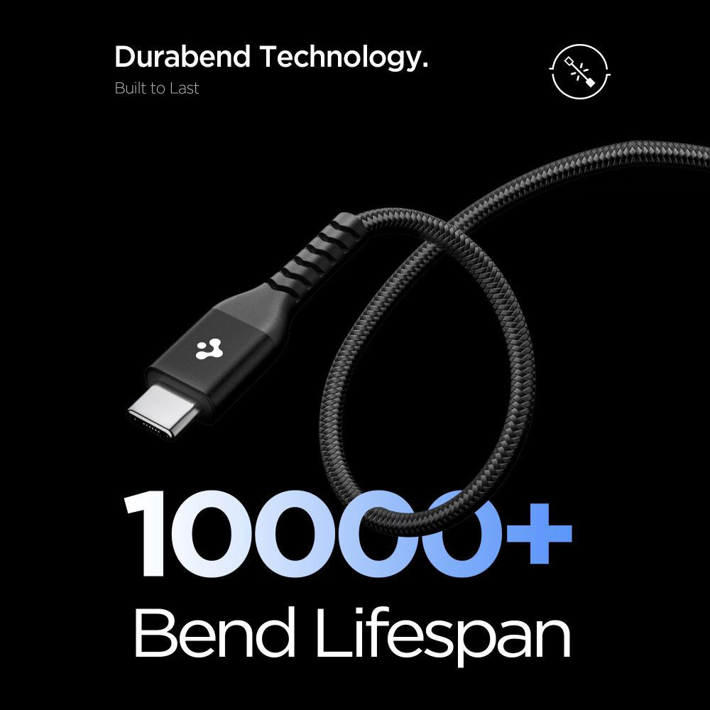 Data- og ladekabel USB-C - USB-C Spigen EB10010CCA, 100W, 1m, Svart ACA11103