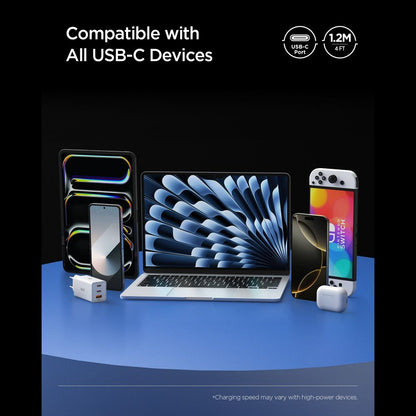 USB-C data- og ladekabel - USB-C Spigen EB24012CC, 240W, 1.2m, Svart