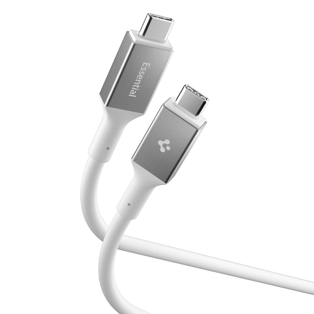 Data- og ladekabel USB-C - USB-C Spigen EB24015CC, 240W, 1.5m, Hvit ACA10422