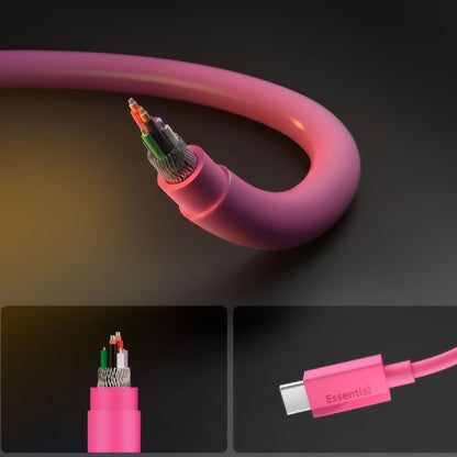 USB-C Data- og ladekabel - USB-C Spigen EB6010CC, 60W, 1m, Rosa ACA10414