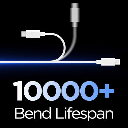 USB-C Data- og ladekabel - USB-C Spigen EB6015CC, 60W, 1,5m, hvit ACA10416