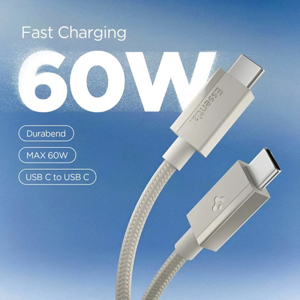 USB-C Data- og ladekabel - USB-C Spigen EB6015CC, 60W, 1,5m, Titangrå ACA10419