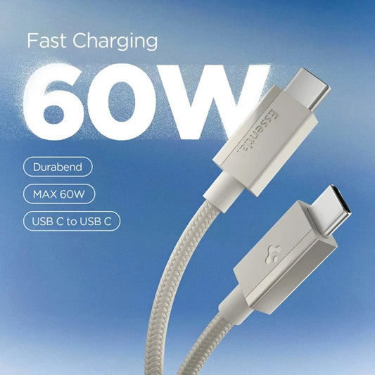USB-C Data- og ladekabel - USB-C Spigen EB6015CC, 60W, 1,5m, Titangrå ACA10419