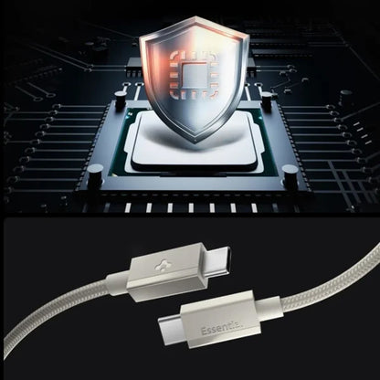 USB-C Data- og ladekabel - USB-C Spigen EB6015CC, 60W, 1,5m, Titangrå ACA10419